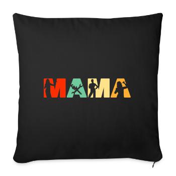 Mama Mechanic Retro Silhouette Typography - Sofa pillowcase 17,3'' x 17,3'' (45 x 45 cm) - black - Front