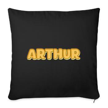Gift for Arthur - Sofa pillowcase 17,3'' x 17,3'' (45 x 45 cm) - black - Front