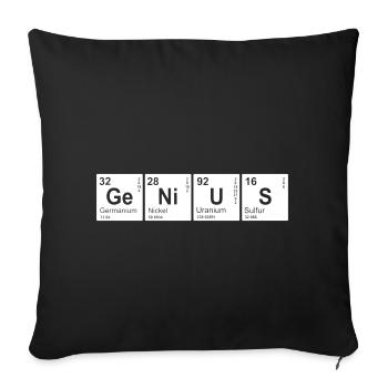 Genius Genius Periodic Table Chemist Element - Sofa pillowcase 17,3'' x 17,3'' (45 x 45 cm) - black - Front