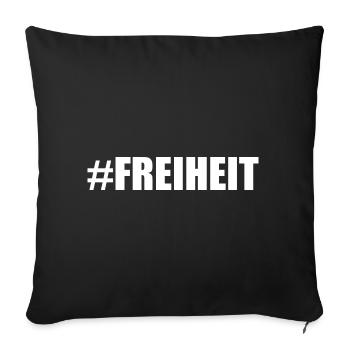 Freiheit - Sofakissenbezug 45 x 45 cm - Schwarz - Vorne