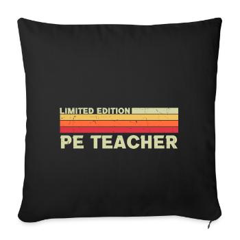 Édition Limitée PE Teacher Retro Sunset - Housse de coussin décorative 45 x 45 cm - noir - Devant