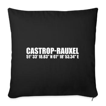 Castrop-Rauxel Koordinaten - Sofakissenbezug 45 x 45 cm - Schwarz - Vorne