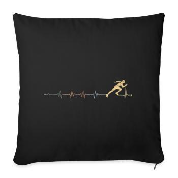Nom de conception en attente - Housse de coussin décorative 45 x 45 cm - noir - Devant