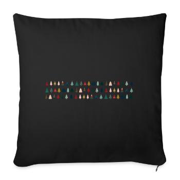 Christmas trees colorful - Sofa pillowcase 17,3'' x 17,3'' (45 x 45 cm) - black - Front