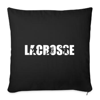 Lacrosse Players - Sofa pillowcase 17,3'' x 17,3'' (45 x 45 cm) - black - Front