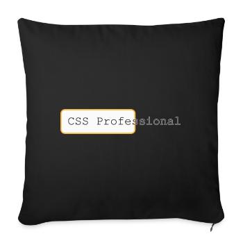 CSS Professional - Master of Web Layouts - Sofa pillowcase 17,3'' x 17,3'' (45 x 45 cm) - black - Front