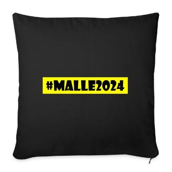 Malle 2024 - Housse de coussin décorative 45 x 45 cm - noir - Devant