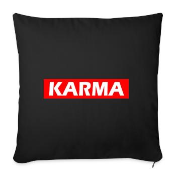 Karma - Sofa pillowcase 17,3'' x 17,3'' (45 x 45 cm) - black - Front