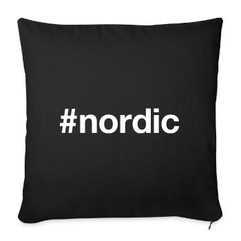 NORDIC Nordisch Hashtag - Housse de coussin décorative 45 x 45 cm - noir - Devant