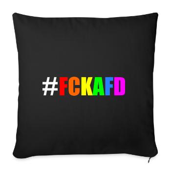 Fck afd - Sofakissenbezug 45 x 45 cm - Schwarz - Vorne