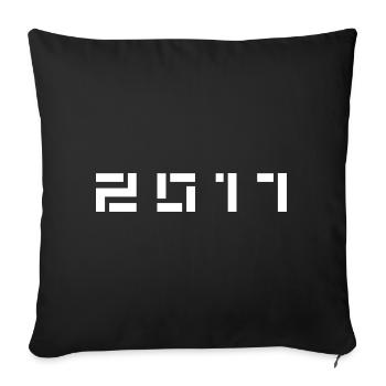 Birth Year Birthday Born In - Made in 2017 - Sofa pillowcase 17,3'' x 17,3'' (45 x 45 cm) - black - Front