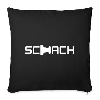 Schach - Sofakissenbezug 45 x 45 cm - Schwarz - Vorne