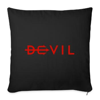 Devil - Teufel - Sofa pillowcase 17,3'' x 17,3'' (45 x 45 cm) - black - Front