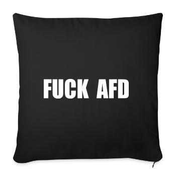 Fuck afd - Sofa pillowcase 17,3'' x 17,3'' (45 x 45 cm) - black - Front