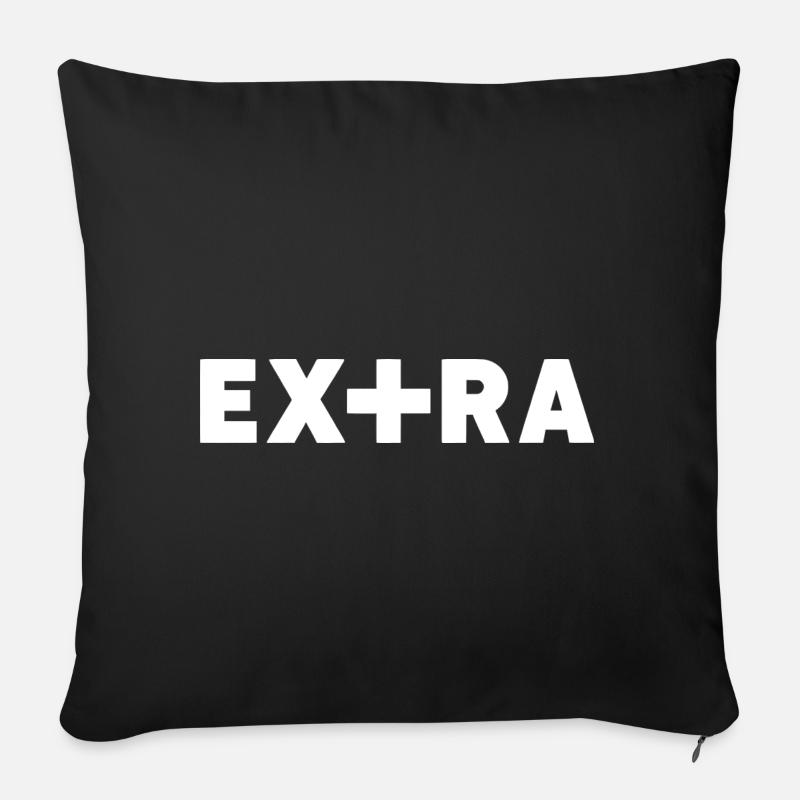 Extra - Sofakissenbezug 45 x 45 cm - Schwarz