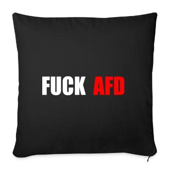 Fuck afd - Sofa pillowcase 17,3'' x 17,3'' (45 x 45 cm) - black - Front