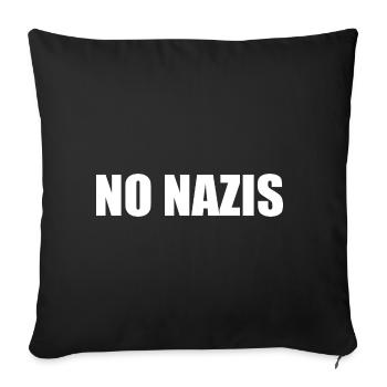 Pas de nazis - Housse de coussin décorative 45 x 45 cm - noir - Devant