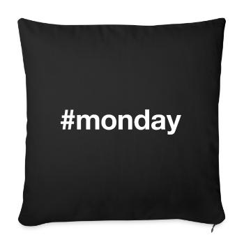 MONDAY Hashtag - Sofa pillowcase 17,3'' x 17,3'' (45 x 45 cm) - black - Front
