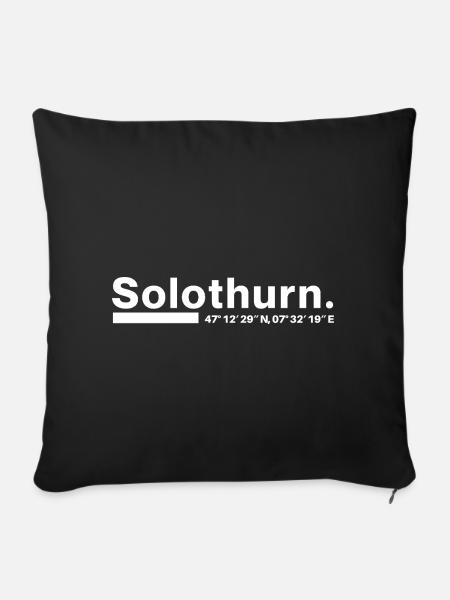 Solothurn Koordinaten Kanton Schweiz - Sofakissenbezug 45 x 45 cm - Schwarz