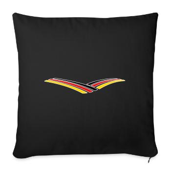 DL13 - Housse de coussin décorative 45 x 45 cm - noir - Devant