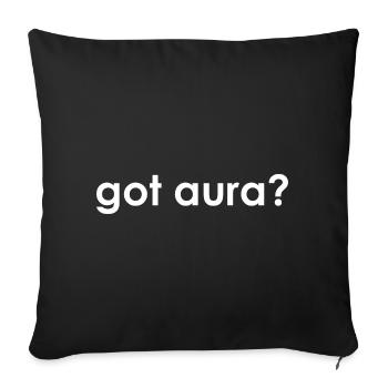 Have Aura Gen Z Kid Core Aura Points Aura Farming - Sofa pillowcase 17,3'' x 17,3'' (45 x 45 cm) - black - Front