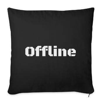 Offline - Sofa pillowcase 17,3'' x 17,3'' (45 x 45 cm) - black - Front