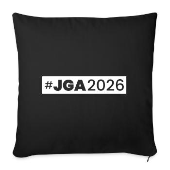 Jga 2026 Enterrement de vie de garçon - Housse de coussin décorative 45 x 45 cm - noir - Devant