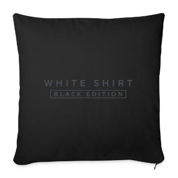 Chemise Blanche Édition Noire - Housse de coussin décorative 45 x 45 cm - noir - Devant