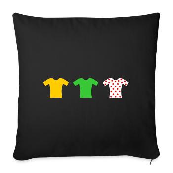 Tour Jerseys - Sofa pillowcase 17,3'' x 17,3'' (45 x 45 cm) - black - Front