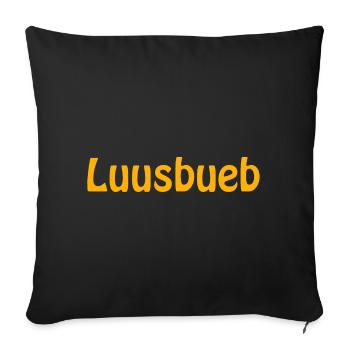 Luusbueb Schwiizertüütsch dialect cheeky baby body - Sofa pillowcase 17,3'' x 17,3'' (45 x 45 cm) - black - Front