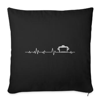Cuisinière cuisinier Cuisine - Housse de coussin décorative 45 x 45 cm - noir - Devant