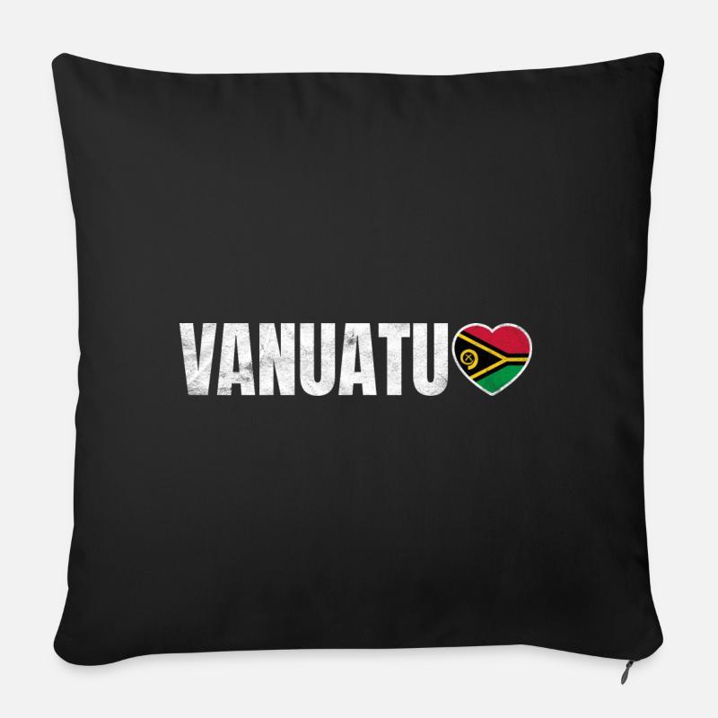 Vanuatu - Housse de coussin décorative 45 x 45 cm - noir