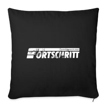 Fortschritt Landmaschinen der DDR - Sofakissenbezug 45 x 45 cm - Schwarz - Vorne