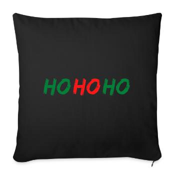 HO HO HO - Housse de coussin décorative 45 x 45 cm - noir - Devant