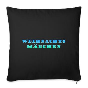 Frohes Fest an Weihnachten - Sofakissenbezug 45 x 45 cm - Schwarz - Vorne