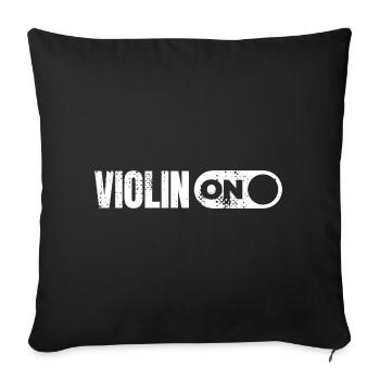 Funny Violin - Sofa pillowcase 17,3'' x 17,3'' (45 x 45 cm) - black - Front