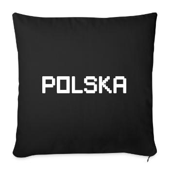 POLSKA, Pologne - Housse de coussin décorative 45 x 45 cm - noir - Devant