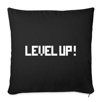 Level Up Gaming - Pixel Gamer - Sofakissenbezug 45 x 45 cm - Schwarz - Vorne