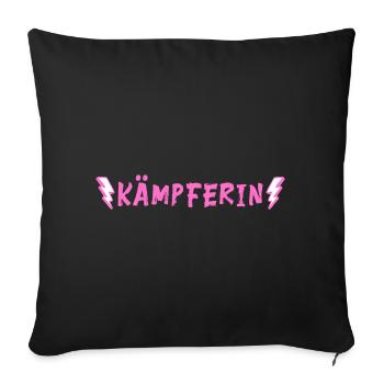 Kämpferin - Sofakissenbezug 45 x 45 cm - Schwarz - Vorne