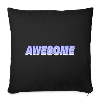 AWESOME - Sofakissenbezug 45 x 45 cm - Schwarz - Vorne