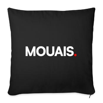MOUAIS | Réaction humour minimaliste - Housse de coussin décorative 45 x 45 cm - noir - Devant