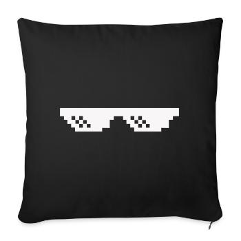 Pixel sunglasses - Sofa pillowcase 17,3'' x 17,3'' (45 x 45 cm) - black - Front