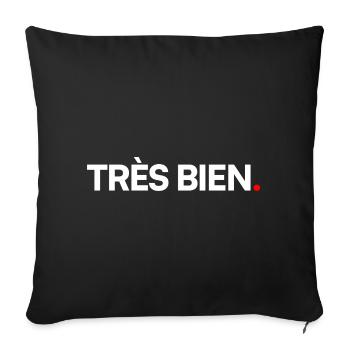 Très bien - Housse de coussin décorative 45 x 45 cm - noir - Devant