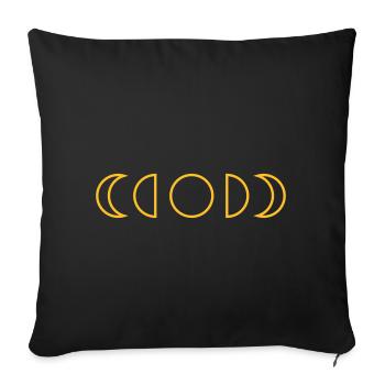 moon - Sofa pillowcase 17,3'' x 17,3'' (45 x 45 cm) - black - Front