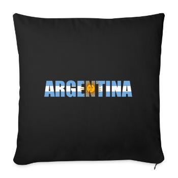 Argentine - Housse de coussin décorative 45 x 45 cm - noir - Devant
