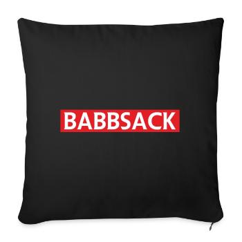 Babbsack Hessisch Dialekt Hessen lustig Geschenk - Sofakissenbezug 45 x 45 cm - Schwarz - Vorne