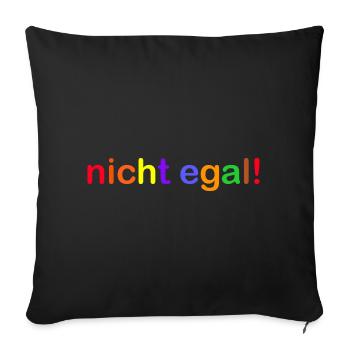 Doesn't matter multicolored funny sayings - Sofa pillowcase 17,3'' x 17,3'' (45 x 45 cm) - black - Front