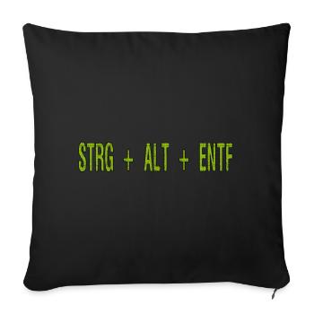 CTRL ALT DEL - Keyboard shortcut Program Crash - Sofa pillowcase 17,3'' x 17,3'' (45 x 45 cm) - black - Front