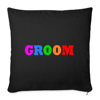 Groom - Housse de coussin décorative 45 x 45 cm - noir - Devant