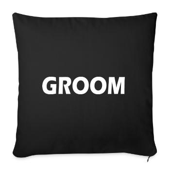 Groom - Housse de coussin décorative 45 x 45 cm - noir - Devant